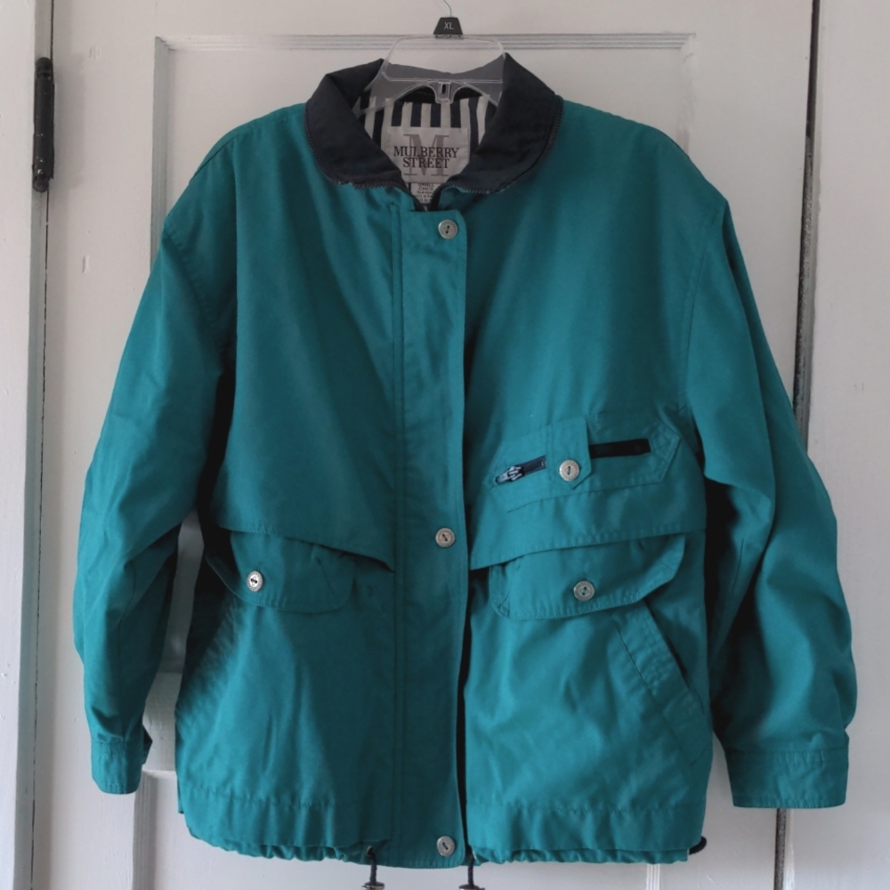 Vintage Mulberry Street Women's Turquoise Jacket Size S